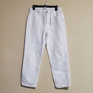 New J BRAND Women’s Size 29 Wynne High Rise Crop Straight Destruct White